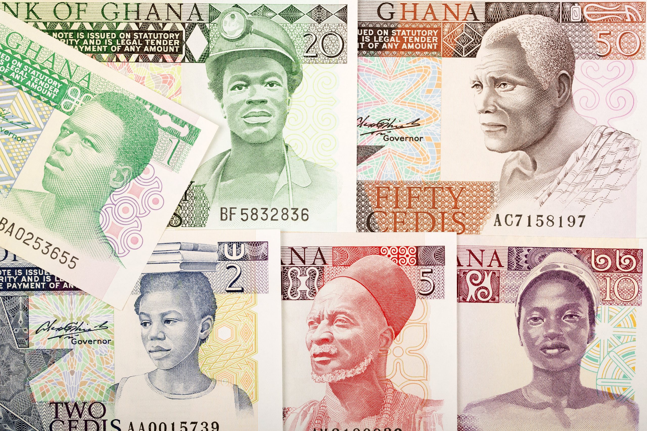 Currency converter preview for Ghana travel tools showing Ghanaian cedi notes