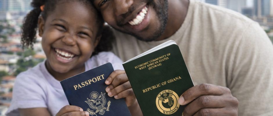 Using two passports when traveling to Ghana showing dual citizenship travel at airport