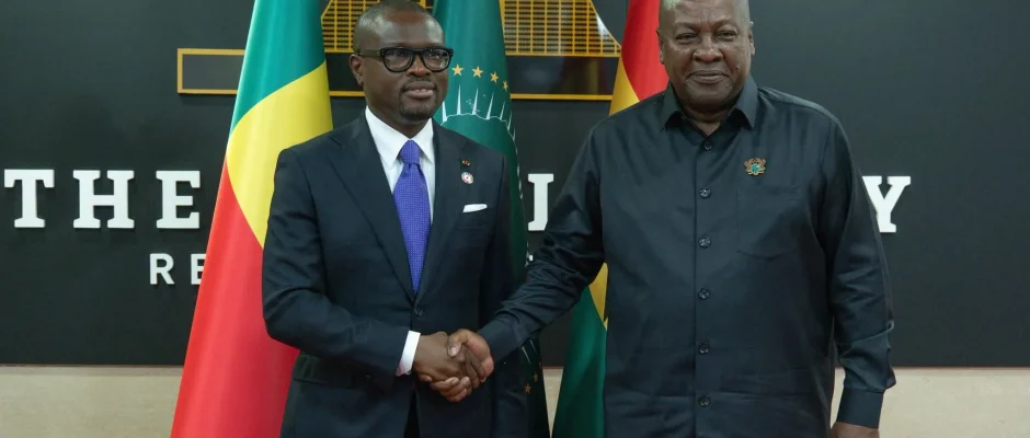 President Mahama and Benin's President Wadagni met in Accra to boost Ghana-Benin relations, focusing on trade, security, and regional integration.