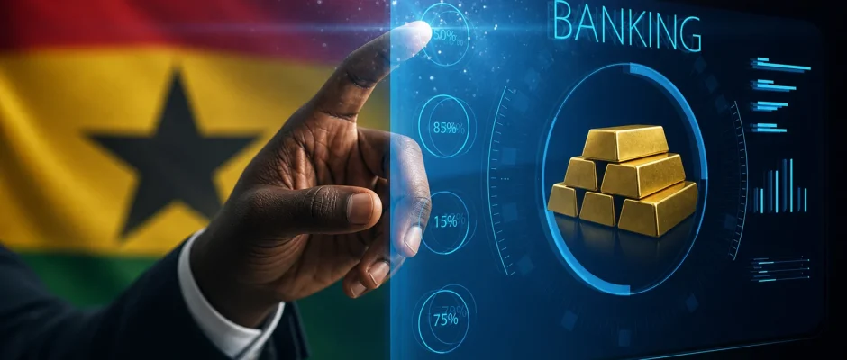 Ghana's gold dependence boosted exports and reserves, but the IMF warns that a price drop could threaten growth and the cedi.