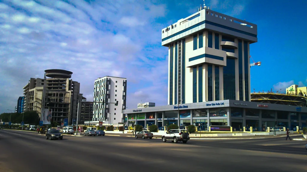 Street in Greater Accra Region, Ghana.