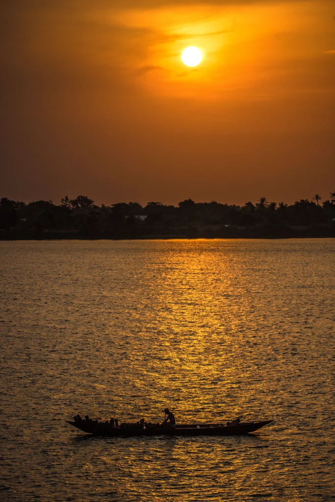 Sunset over the Volta River by Sogakope