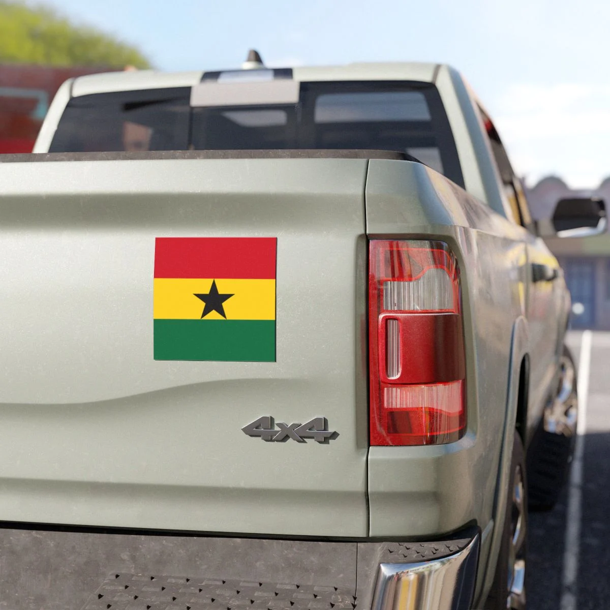 Ghana Flag Car Magnet | Square Magnetic Decal - Image 3
