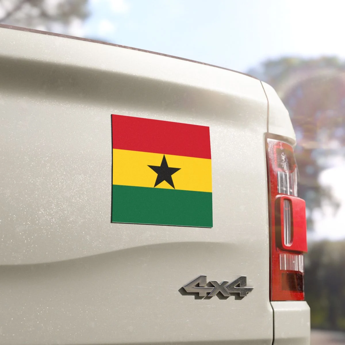 Ghana Flag Car Magnet | Square Magnetic Decal - Image 4